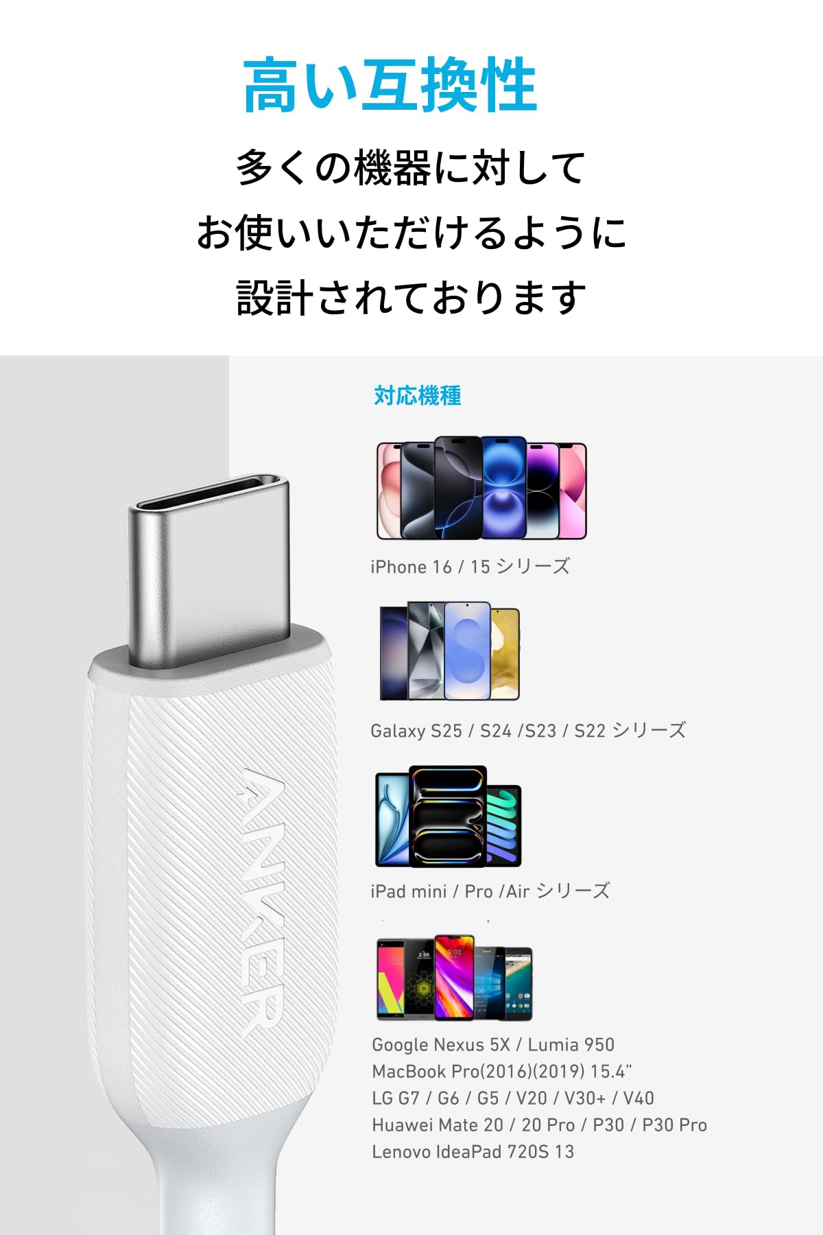 Amazon.co.jp: Anker PowerLine III USB-C & USB-C 2.0 ケーブル